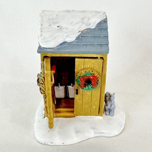 Lemax UTILITY SHED Christmas Village Decor Miniature Accessories Garden - Picture 1 of 7